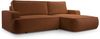 AX LIVING Ablia Sofa L Form mit Schlaffunktion Ziegelrot 267 cm R Bild 2