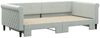 vidaXL Tagesbett Ausziehbar Hellgrau 100x200 cm Samt 3197778 Bild 3