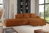 Polsterhocker Designerhocker Hocker MEGAN in Stoff Poso Rostbraun Bild 2