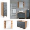 Badmöbel-Set Ilias Anthrazit/Goldkraft Eiche 3 Teile, mit Unterschrank 80 cm Vicco Bild 2