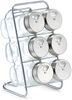 ZELLER 19638 Gewürzständer-Set mit 6 füllbaren Gläsern, Glas/Edelstahl, 7-tlg, ca. 9,3 x 15 x 18 cm Bild 2