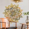 MOPUEA Wandtattoo Dekorative Wandaufkleber, Blumen Fenster Wandsticker Pflanzen/Sterne (Gold Wandtattoo Wanddeko für Kinderzimmer Schlafzimmer Wohnzimmer), 3D-Wandtattoo, Groß Wandsticker Wandbild Flur Yoga Wanddeko Bild 3