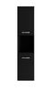 Badplaats Badezimmerschrank Montreal 30 x 30 x 131 cm Schwarz Matt - Hoch Badschrank Mit 2 Türen Bild 3