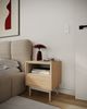 Selsey 'Layen' Nachttisch mit Schublade und offenem Fach, Eichenholzoptik / Kaschmirgrau Bild 3