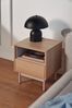 Selsey 'Layen' Nachttisch mit Schublade und offenem Fach, Eichenholzoptik / Kaschmirgrau Bild 3