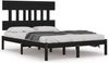 vidaXL Massivholzbett Schwarz 200x200 cm [3104762] Bild 2