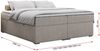 Boxspringbett - Doppelbett mit Multipocket-Matratze - BESS -200x200 - Beige Stoff - H4 Bild 5