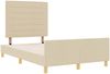 vidaXL Bettgestell mit Kopfteil Creme 120 x 190 cm Stoff 3344639 Bild 4