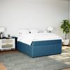 vidaXL Boxspringbett mit Matratze Dunkelblau 160x200 cm Samt 3285654 Bild 3