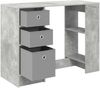 vidaXL Schreibtisch Beton Grau 100 x 40 x 75 cm Holzwerkstoff 8000455 Bild 5