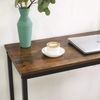 Songmics 'Vasagle' Bartisch schmal, stabiles Metallgestell, vintagebraun-schwarz, 100 x 40 x 90 cm Bild 4