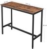 Songmics 'Vasagle' Bartisch schmal, stabiles Metallgestell, vintagebraun-schwarz, 100 x 40 x 90 cm Bild 5
