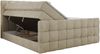 Boxspringbett ALTIVO KING DUO, Doppelbett mit Stauraum Multipocket-Matratze und Topper Bett mit Kopfteil, Fußteil - 180 x 200 cm - Beige Velvet - H3 Bild 5