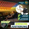 tillvex Klemmmarkise 250 cm Orange/Anthrazit mit Solar LED mit Handkurbel Balkon | Balkonmarkise ohne Bohren | Markise UV-beständig & höhenverstellbar | Sonnenschutz wasserdicht Bild 5