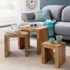 Wohnling 3er Set Satztisch Massiv-Holz Wohnzimmer-Tisch Bild 3