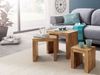 Wohnling 3er Set Satztisch Massiv-Holz Wohnzimmer-Tisch Bild 5