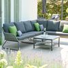 Kansas Ecksofa, grau Edelstahl, Gefl, m. Kis Bild 2
