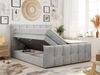 Boxspringbett KING DE LUX - 7-Zonen Matratze - PREMIUM-11-KING - 160x200cm - Hellgrau Velours - H4 Bild 2
