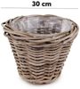 matches21 HOME & HOBBY Blumentopf Rattan Pflanzkübel als hoher, runder Pflanztopf in 30x23 cm (1 St), Hohe Rattan-Körbe als Pflanz-Kästen Blumentöpfe für aussen Bild 2