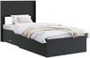 vidaXL Bettgestell mit Stauraum und Kopfteil Schwarz 75x190 cm 3414524 Bild 2