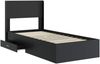 vidaXL Bettgestell mit Stauraum und Kopfteil Schwarz 75x190 cm 3414524 Bild 5