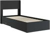 vidaXL Bettgestell mit Stauraum und Kopfteil Schwarz 75x190 cm 3414524 Bild 4