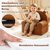 COSTWAY Kindersofa, Kindersessel gepolstert mit Griff, aus Teddystoff Bild 4