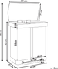 Doppel-Tretmülleimer 60 L ECOSORT Metall Hellgrün Bild 2