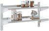 vidaXL Wandregal mit 2 Böden 100x40x60 cm Silbern Edelstahl 30309 Bild 4