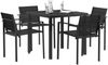 vidaXL Gartenmöbel Set 5 pcs Schwarz und Anthrazit 80 x 80 x 73 cm 3422879 Bild 3