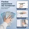 CLOUVOU CleverSeat, ergonomischer Bürostuhl, Rückenlehne mit Mesh Bezug, 4D-Armlehnen, 3D-Kopfstütze, BladeWheels, Creme-weiß Bild 3