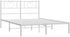 vidaXL Bettgestell mit Kopfteil Metall Weiß 160x200 cm 355515 Bild 5