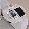 Sofatablett Kuleskyd Ø34cm Marmoroptik, weiß [en. casa] Bild 2