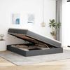 vidaXL Aufbewahrungsbett mit Matratze Dunkelgrau 180 x 200 cm 3370243 Bild 4