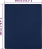 vidaXL Spannbettlaken Jersey Marineblau 140x200 cm Baumwolle 136234 Bild 4