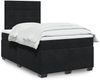 vidaXL Boxspringbett mit Matratze Schwarz 120x200 cm Samt 3290884 Bild 1