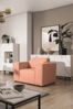 Ecksofa Schlafsofa inkl. Sessel WALDO Stoff Brooklyn Coral Ottomane Links Bild 5