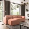 Ecksofa Schlafsofa inkl. Sessel WALDO Stoff Brooklyn Coral Ottomane Links Bild 2