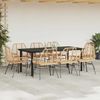 vidaXL 9-teiliges Garten-Esszimmerset Braunes Polyrattanglas 3334547 Bild 3