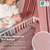 lilimaus Spannbettlaken Musselin Spannbettlaken Baby 60x120 70x140 - Bettlaken Babybett, (1 Stück), Kinderbettlaken 100% Baumwolle, atmungsaktiv für Babybett Bild 4