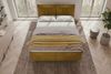 Boxspringbett Elysio - Cordstoff - gold - 140x200 cm Bild 4