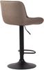 CLP Barhocker Lentini Stoff drehbar mit Höhenverstellung,taupe schwarz Bild 4