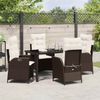 vidaXL Garten Essgruppe mit Kissen 5 pcs Braun Poly-Rattan 3380493 Bild 4