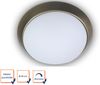LED Deckenleuchte / Deckenschale, Opalglas matt, Dekorring Altmessing, Ø 40cm Bild 2