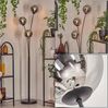 hofstein Stehlampe Stehlampe aus Metall/Glas in Schwarz/Chrom/Rauch, ohne Leuchtmittel, Retro/Vintage-Leuchte mit Glasschirmen (15cm) u. Fußschalter, E14 Bild 5