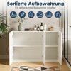 ANYSUN Badkommode Badezimmerschrank mit 3 Türen und 2 Einlegeböden, schmaler Badschrank mit verstellbare Ablage, weiß 90 x 30 x 60cm Bild 3