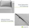 Juskys Ecksofa Rechts Domas - modulares Sofa in Stoff Hellgrau - Wohnzimmer Couch mit Armlehne & Kissen - Modulsofa 130 kg belastbar - Wohnlandschaft Bild 5