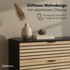 Bellamio 'Luvua' Kommode, schwarz/Eichenoptik, mit Metallfüßen, 80x40x80 cm, Schrank mit 3 Schubladen Bild 5