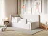 Selsey 'Fanko' Kinderbett 90x200 cm mit Rausfallschutz, Kopfteil links, Samt, Hellbeige Bild 3