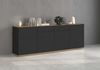 OTTO home Sideboard GARDA, Kommode, Schrank, untere Türen mit Push-to-Open, Made in Italy (1 St), 4 Türen, 2 Schubladen, grifflos Breite 200 cm, anthrazit/eiche matt Bild 2